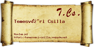 Temesvári Csilla névjegykártya