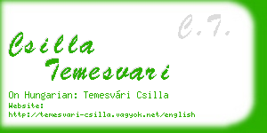 csilla temesvari business card